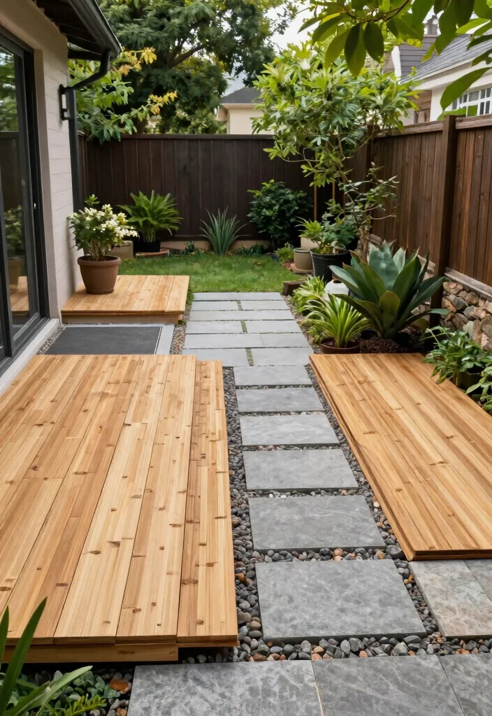 18 Modern Backyard Design Ideas With Sleek Outdoor Style - 13. Sustainable Flooring Options 1