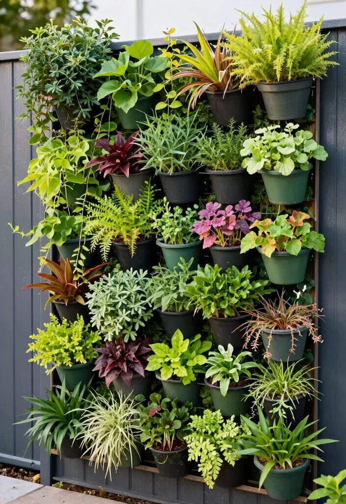 18 Modern Backyard Design Ideas With Sleek Outdoor Style - 3. Vertical Garden Wall 1