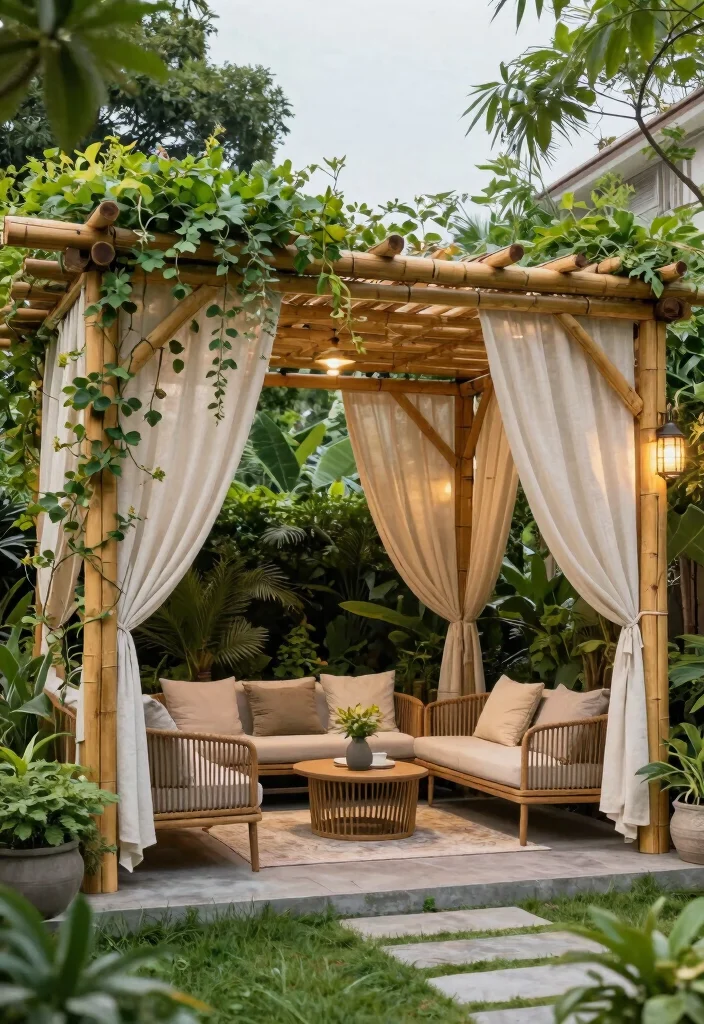 18 Modern Backyard Design Ideas With Sleek Outdoor Style - 5. Contemporary Pergola 1