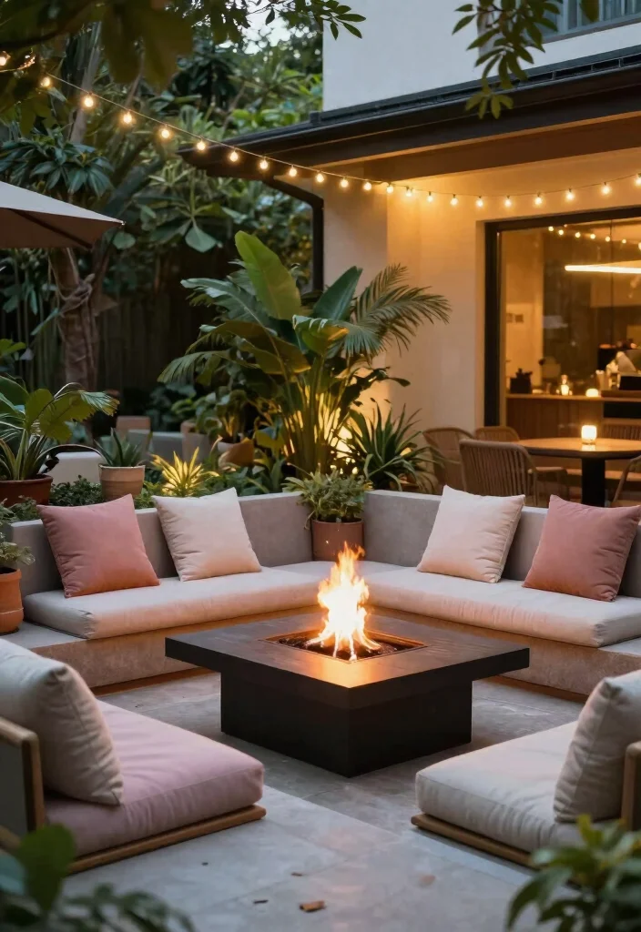 18 Modern Backyard Design Ideas With Sleek Outdoor Style - 8. Cozy Outdoor Lounge 1