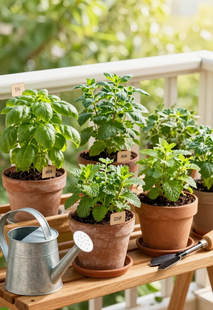 18 Open Terrace Garden Ideas Indian Homes Will Love - 1. Herb Paradise: Balcony Herb Garden 1