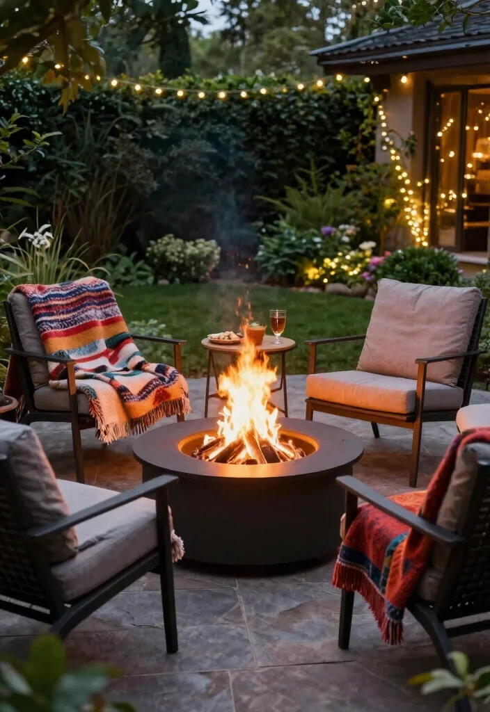 18 Open Terrace Garden Ideas Indian Homes Will Love - 6. Cozy Fire Pit Area 1