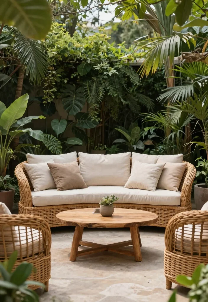 18 Outdoor Terrace Furniture Ideas With Modern Comfort - 2. Biodegradable Wicker Furniture 1