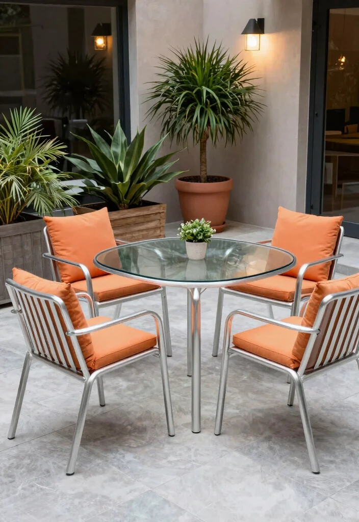 18 Outdoor Terrace Furniture Ideas With Modern Comfort - 5. Modern Aluminum Furniture 1