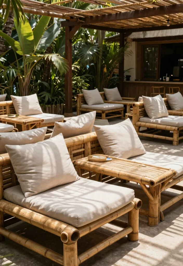 18 Outdoor Terrace Furniture Ideas With Modern Comfort - 6. Sustainable Bamboo Seating 1