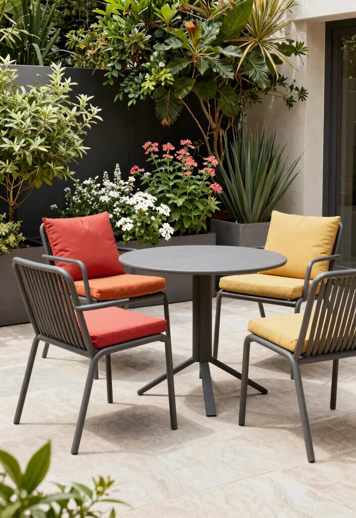 18 Outdoor Terrace Furniture Ideas With Modern Comfort - 8. Stylish Metal Chairs 1