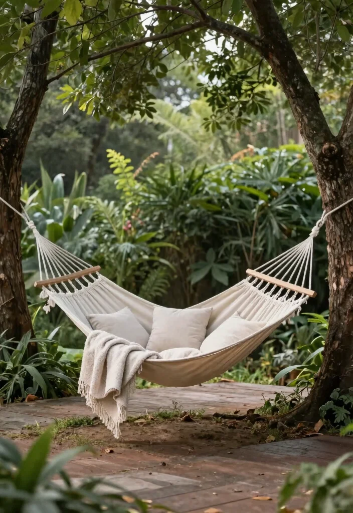 18 Outdoor Terrace Furniture Ideas With Modern Comfort - 9. Cozy Hammocks 1