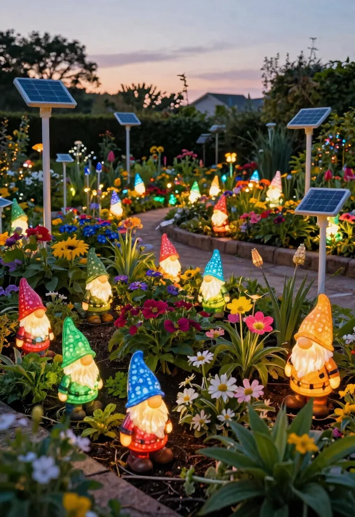 18 Solar Lights on Fence Ideas That Glow Beautifully - 10. Garden-Themed Solar Lights for Personal Flair 1