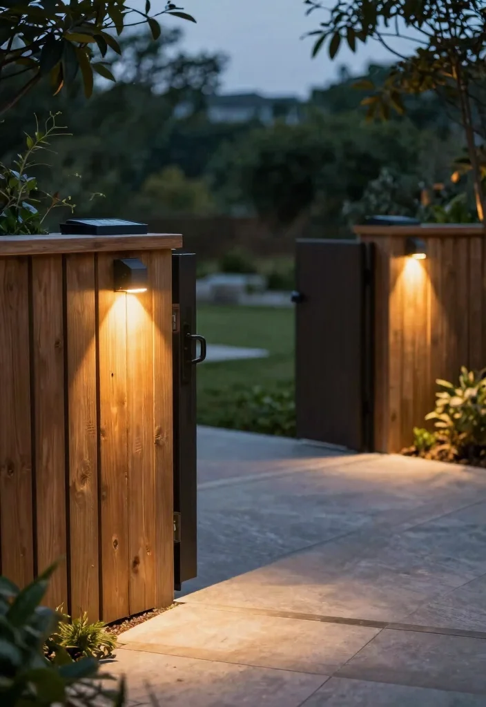 18 Solar Lights on Fence Ideas That Glow Beautifully - 11. Solar Wall Lights for Safety and Style 1