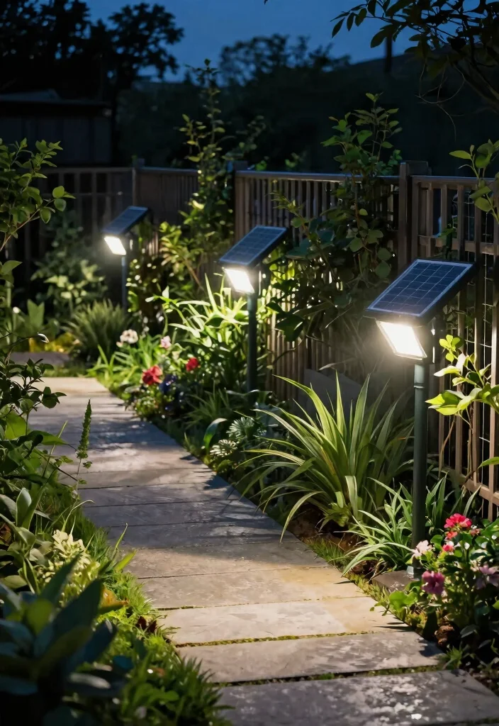 18 Solar Lights on Fence Ideas That Glow Beautifully - 14. Solar Flood Lights for Security and Brightness 1
