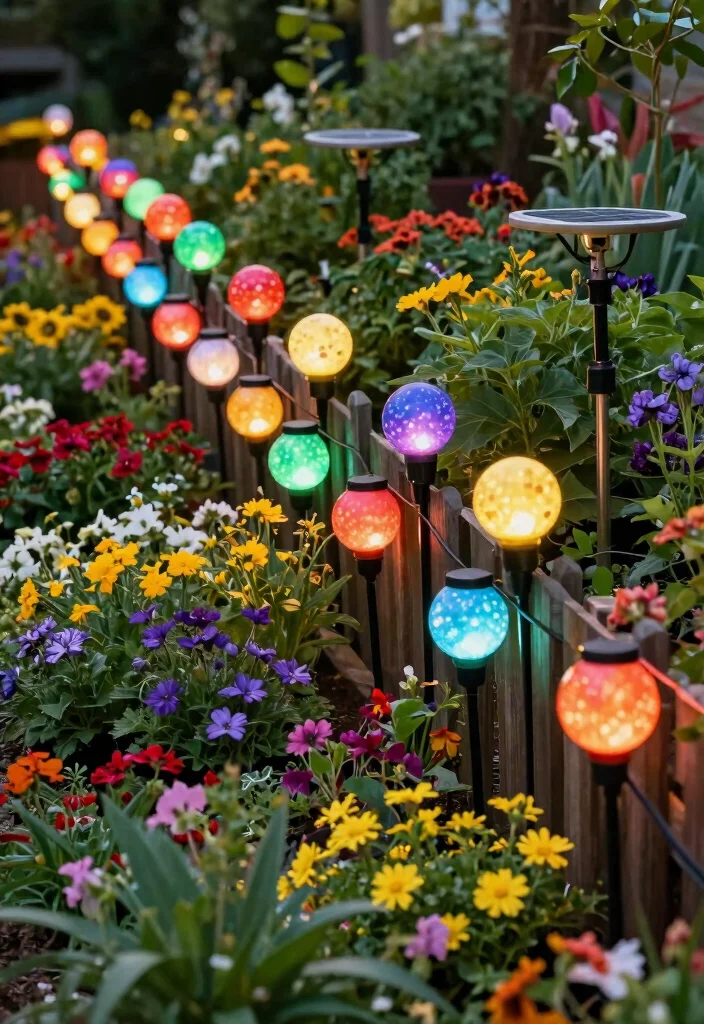 18 Solar Lights on Fence Ideas That Glow Beautifully - 15. Solar Ball Lights for a Fun Touch 1