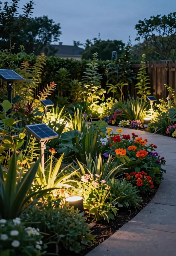 18 Solar Lights on Fence Ideas That Glow Beautifully - 3. Solar Spotlights for Landscape Highlighting 1