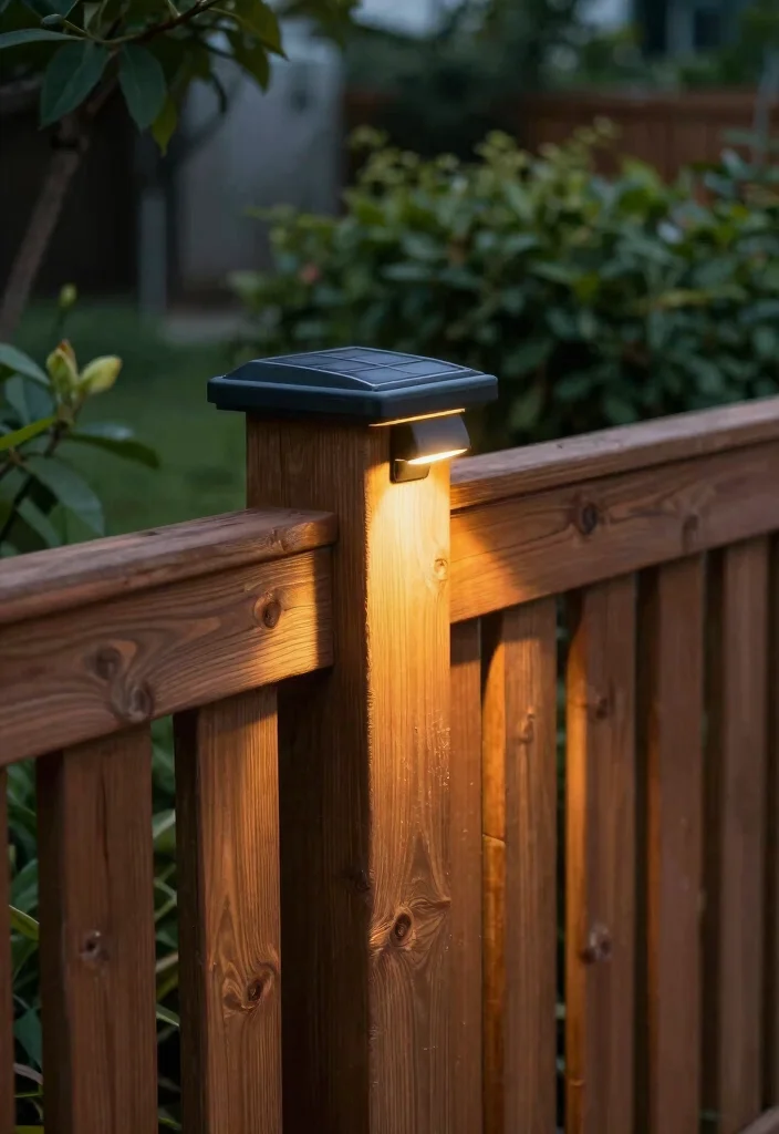 18 Solar Lights on Fence Ideas That Glow Beautifully - 8. Solar Post Caps for a Polished Finish 1