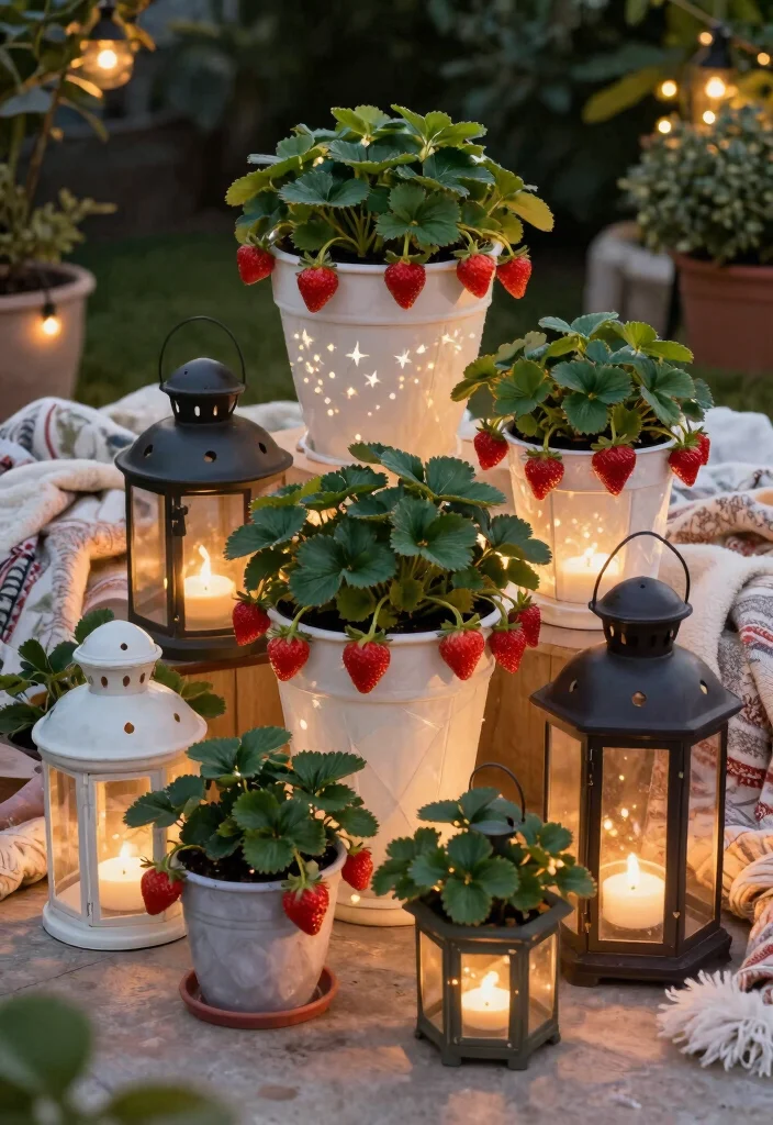18 Strawberry Planter 2026 Trending Ideas That Maximize Harvest - 14. Decorative Lantern Planters 1