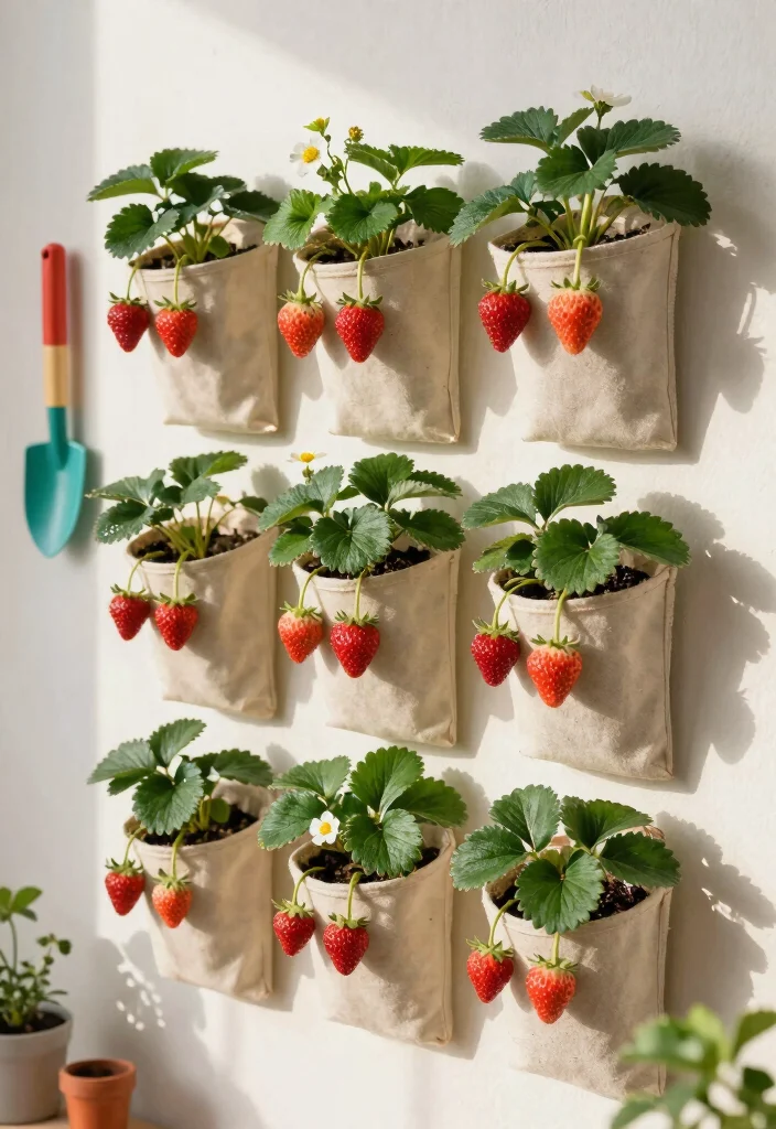18 Strawberry Planter 2026 Trending Ideas That Maximize Harvest - 5. Wall-Mounted Pocket Planters 1