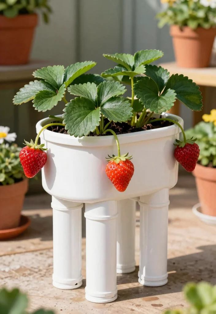 18 Strawberry Planter 2026 Trending Ideas That Maximize Harvest - 6. DIY PVC Pipe Planters 1