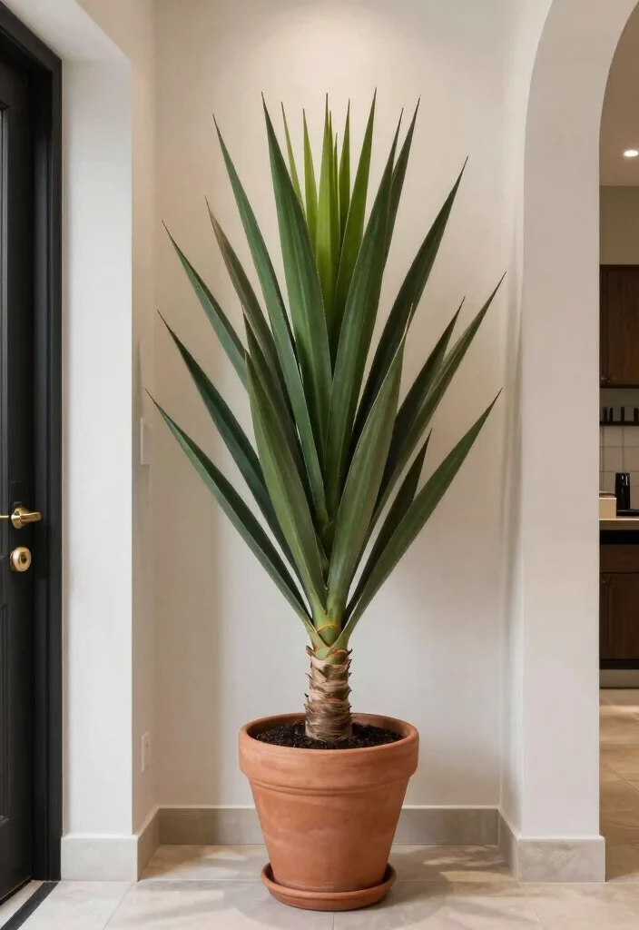 18 Tree in Planter Ideas That Make a Statement - 10. The Dramatic Yucca Plant 1