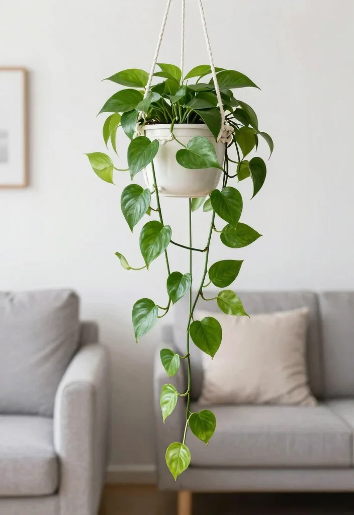 18 Tree in Planter Ideas That Make a Statement - 14. The Lush Pothos Plant 1