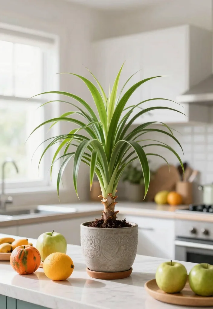 18 Tree in Planter Ideas That Make a Statement - 15. The Unique Spider Plant 1