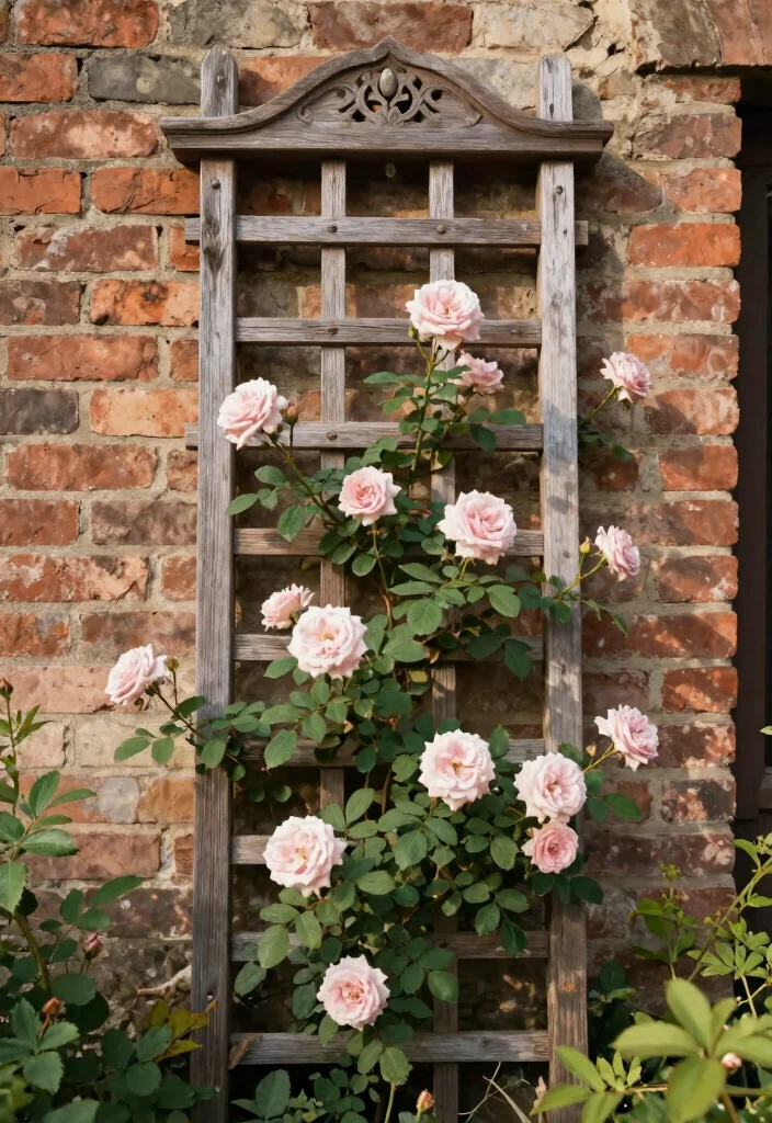 18 Wood Trellis Design Ideas With Timeless Appeal 16 18 Wood Trellis Design Ideas With Timeless Appeal - 16. Vintage-Style Trellis 1