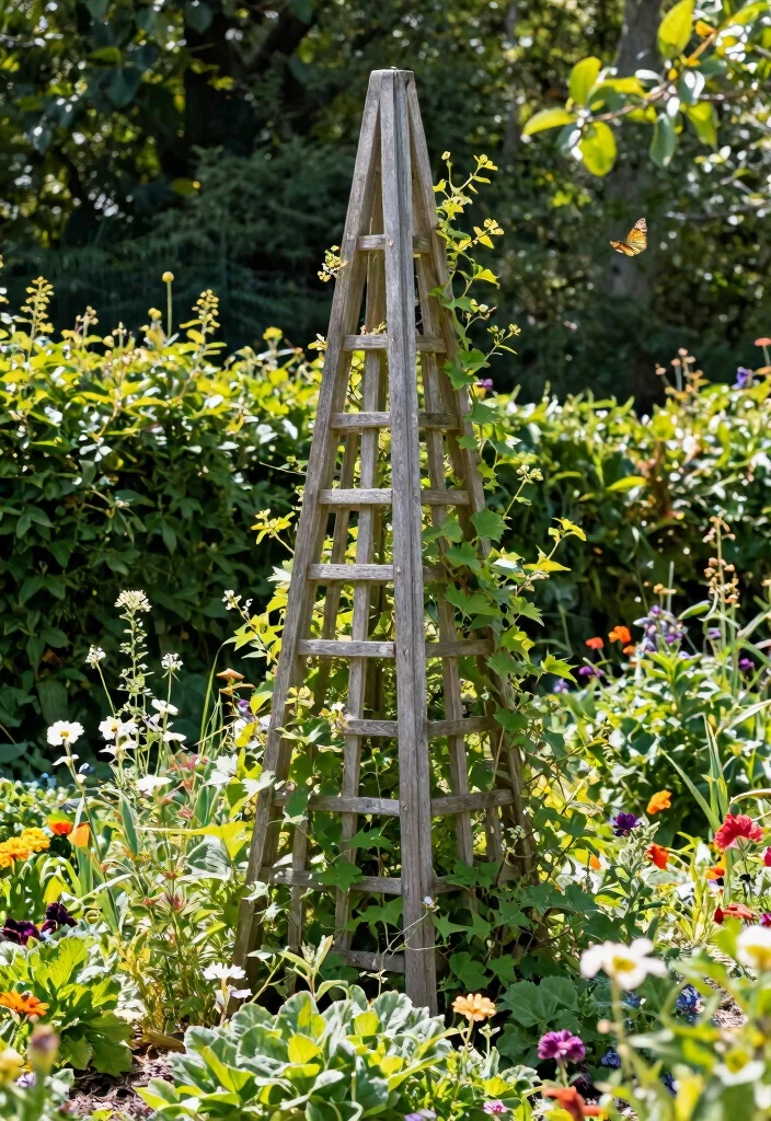 18 Wood Trellis Design Ideas With Timeless Appeal 6 18 Wood Trellis Design Ideas With Timeless Appeal - 6. Obelisk Trellis 1