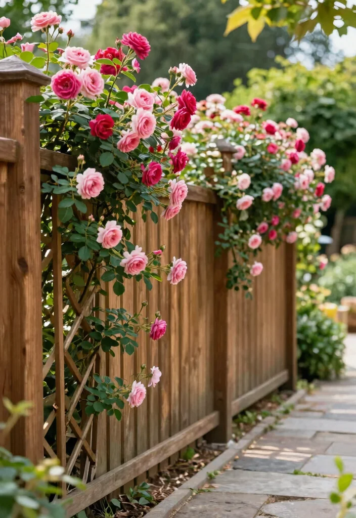 18 Wood Trellis Design Ideas With Timeless Appeal 8 18 Wood Trellis Design Ideas With Timeless Appeal - 8. Garden Fence Trellis 1