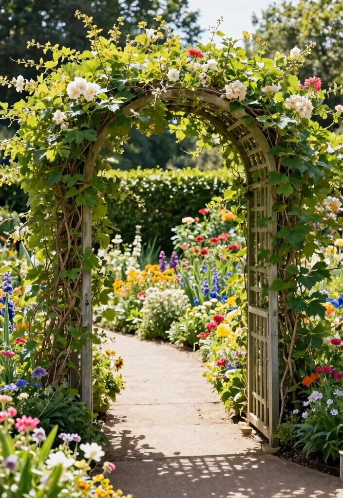 18 Wood Trellis Design Ideas With Timeless Appeal 9 18 Wood Trellis Design Ideas With Timeless Appeal - 9. Trellis-Style Archway 1