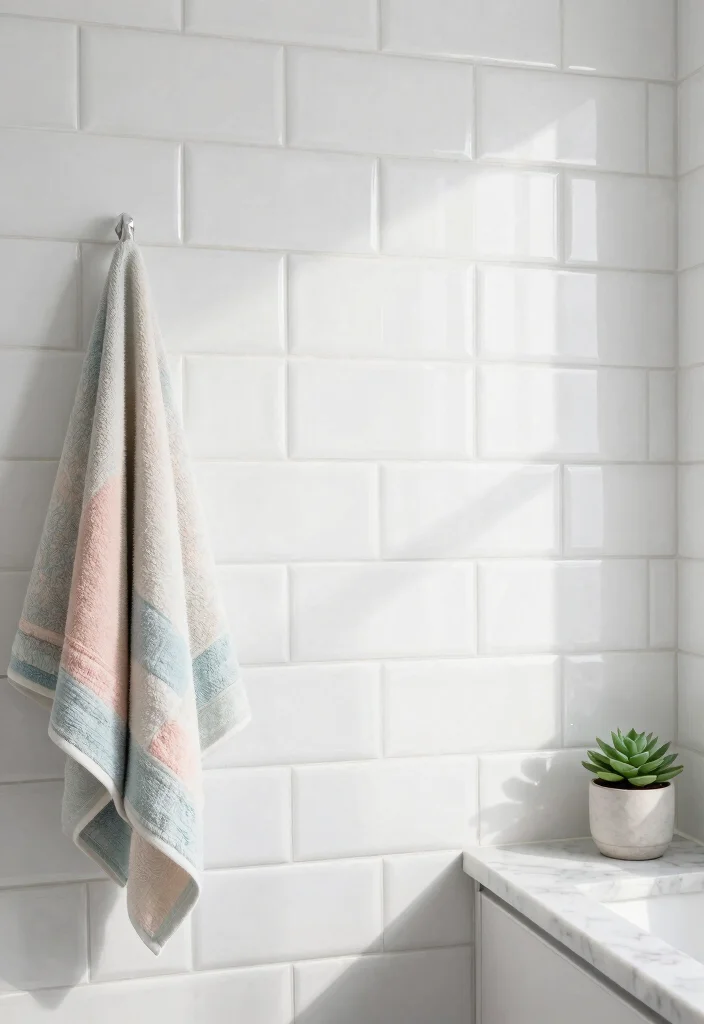 12 Ceramic Wall Art Tiles That Add Texture Without a Full Backsplash - 2. Glossy White Subway Tiles 1