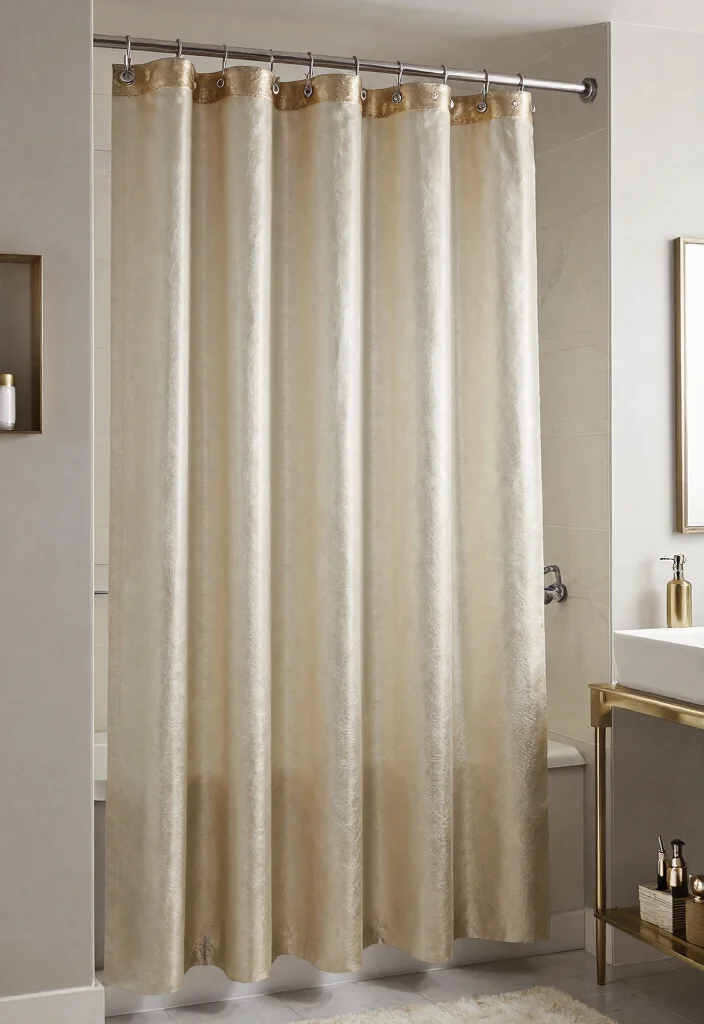 12 Fancy Shower Curtains That Look High-End Without the Price Tag - 10. Chic Metallic Accents 1