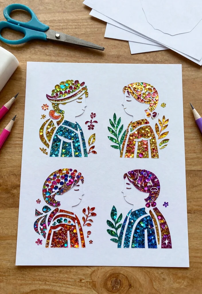 12 Glitter Wall Art Projects That Don't Shed All Over Your Floor - 10. Glitter-Infused Paper Art 1