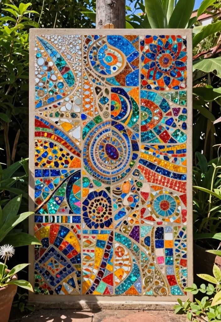 12 Glitter Wall Art Projects That Don't Shed All Over Your Floor - 12. Glittery Mosaic Art 1