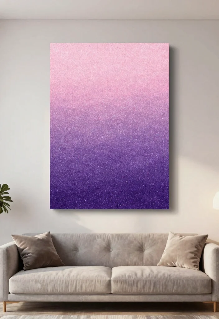 12 Glitter Wall Art Projects That Don't Shed All Over Your Floor - 6. DIY Glitter Ombre Wall Art 1