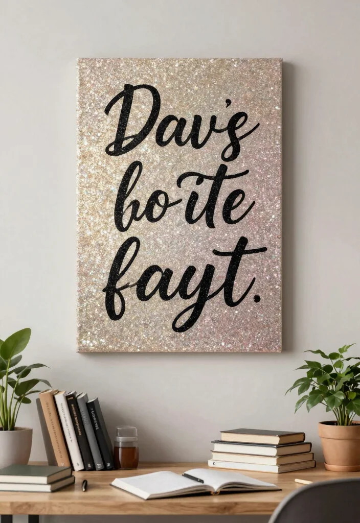 12 Glitter Wall Art Projects That Don't Shed All Over Your Floor - 9. Glittery Wall Quotes 1