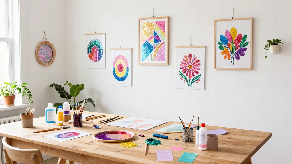 12 Glitter Wall Art Projects That Don't Shed All Over Your Floor