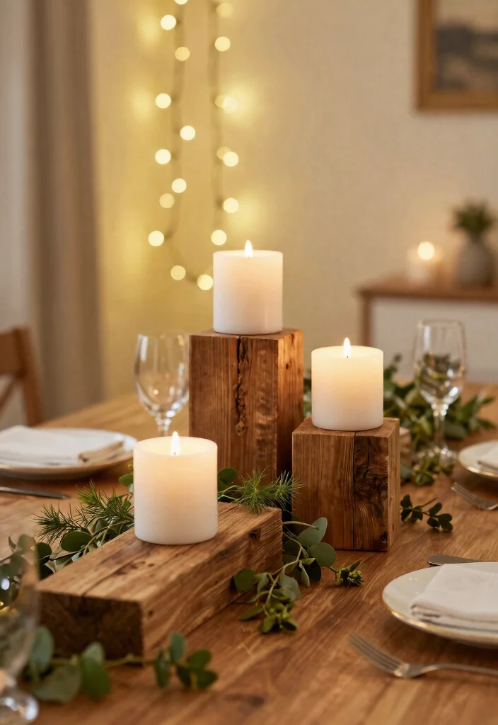 12 Ikea Candle Holder Ideas That Look High-End With Simple Hacks - 2. Rustic Chic: Wood and Candle Holder Combination 1