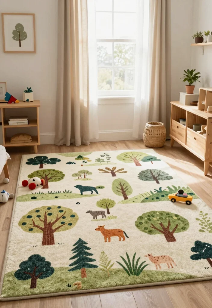 12 Kids Room Carpet Ideas That Hide Stains and Spills - 10. Outdoor-Inspired Designs 1