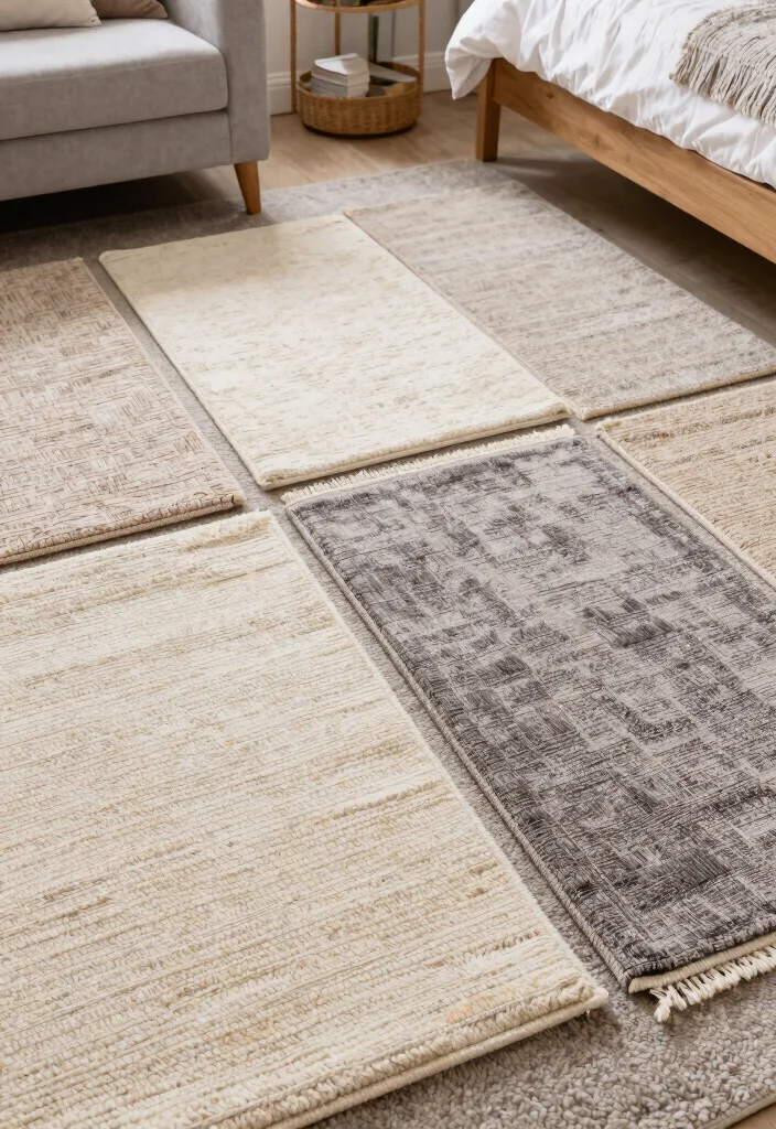 12 Rug on Carpet Bedroom Ideas That Actually Stay in Place - 5. Choose the Right Material 1
