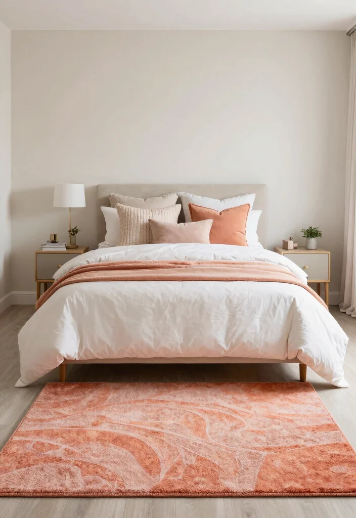 12 Rug on Carpet Bedroom Ideas That Actually Stay in Place - 6. Experiment with Color Coordination 1