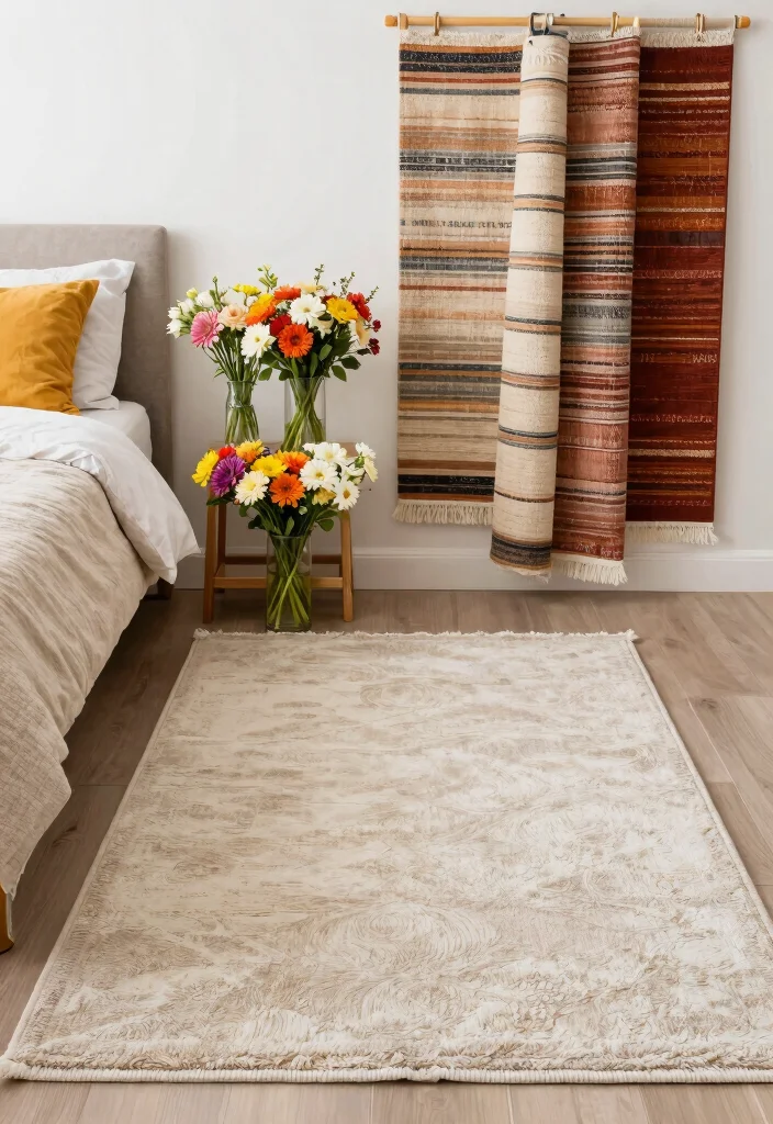 12 Rug on Carpet Bedroom Ideas That Actually Stay in Place - 9. Seasonal Swaps for Fresh Looks 1