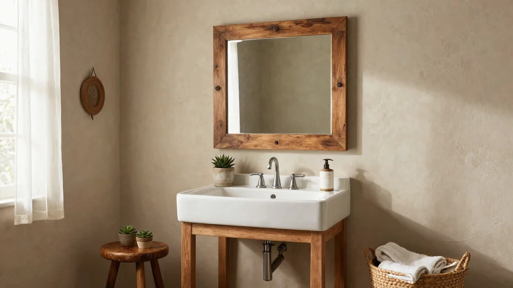 12 Rustic Bathroom Mirror Ideas That Hide a Builder-Grade Look