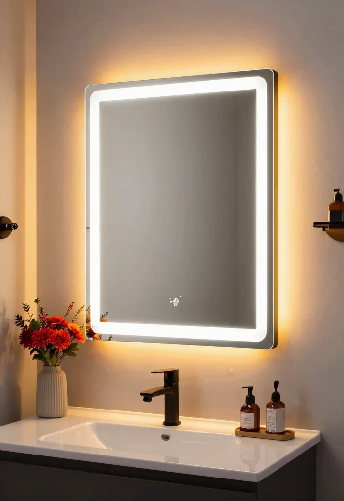 14 Bathroom Lighting Mirror Ideas That Eliminate Shadows - 11. Color-Changing LED Mirrors 1