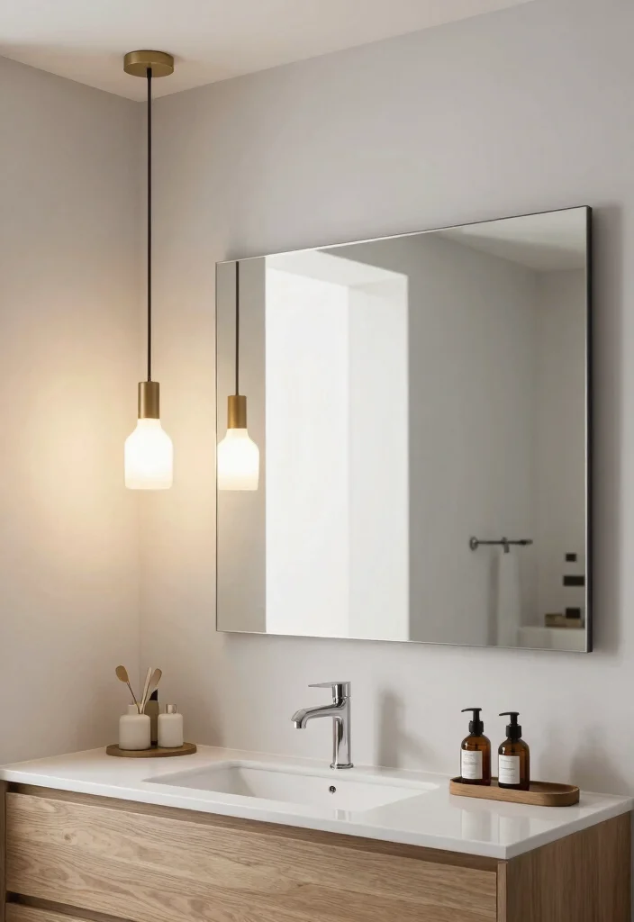 14 Bathroom Lighting Mirror Ideas That Eliminate Shadows - 8. Pendant Lighting Above Mirrors 1