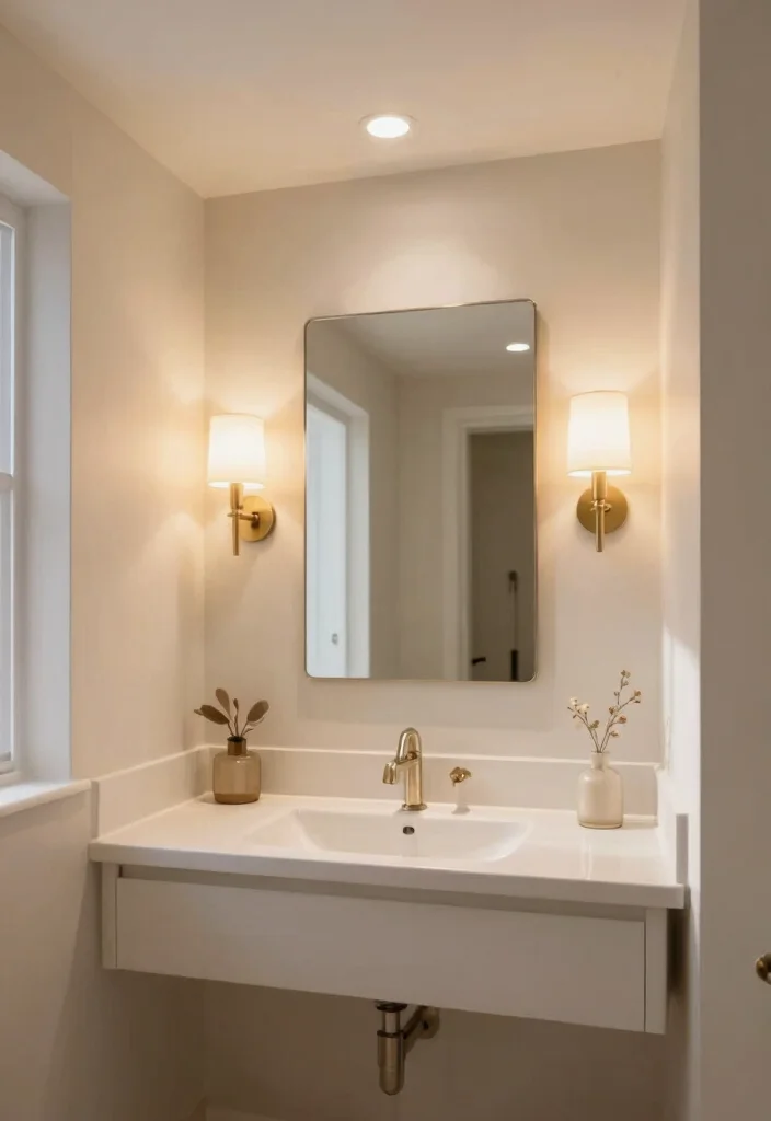 14 Bathroom Lighting Mirror Ideas That Eliminate Shadows - 9. Multi-Layered Lighting Solutions 1