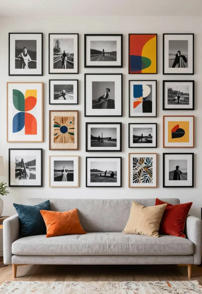 14 Behind Couch Wall Decor Ideas That Fill the Gap Without Clutter - 2. Gallery Wall 1
