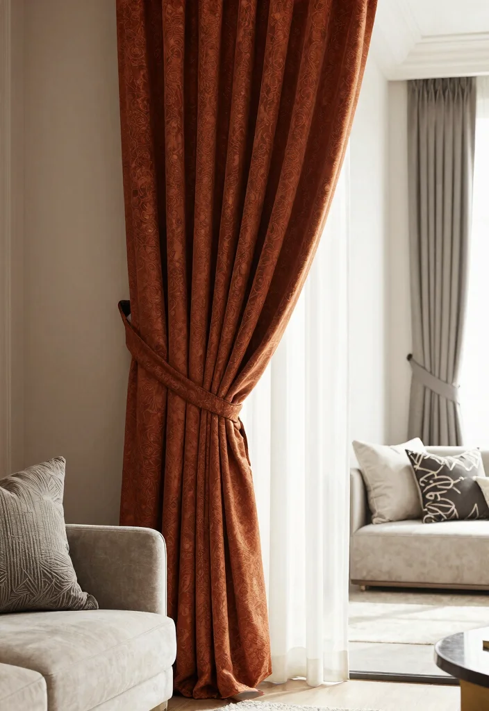 14 Curtain Tieback Ideas That Hold Heavy Drapes Without Sagging - 13. Twisted Fabric Tiebacks 1
