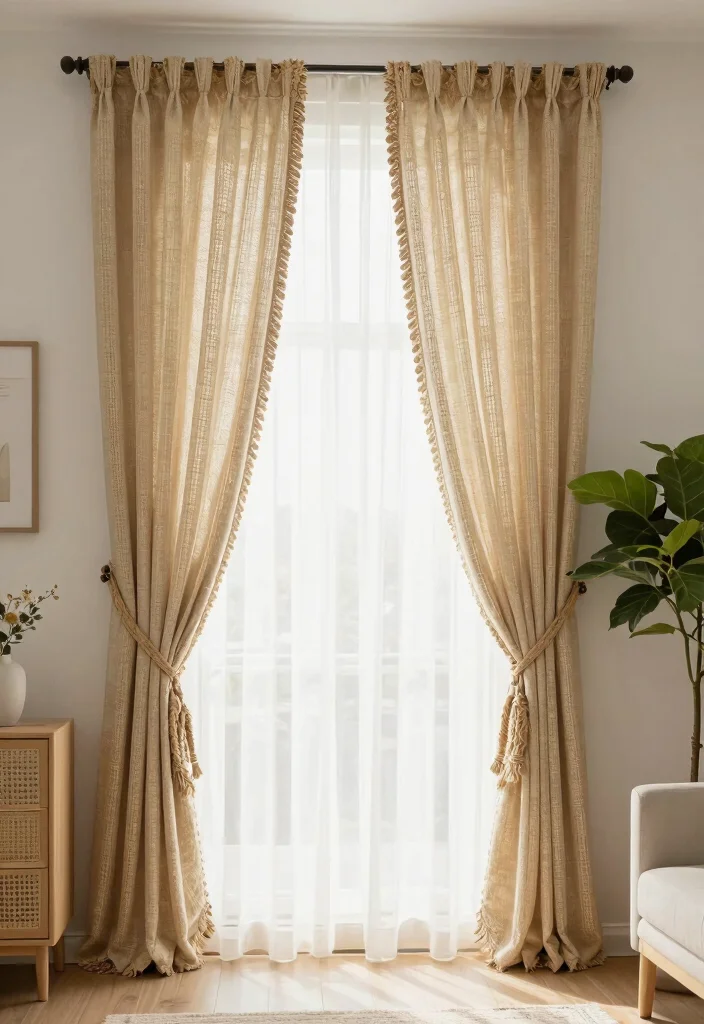 14 Curtain Tieback Ideas That Hold Heavy Drapes Without Sagging - 6. Woven Grass Tiebacks 1