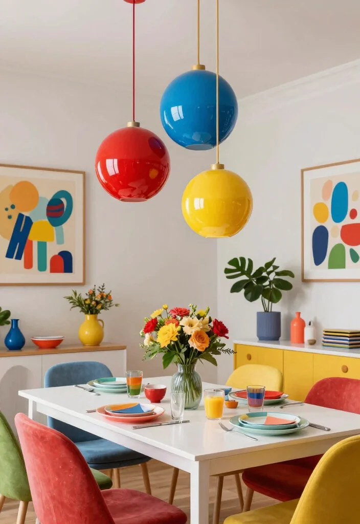 14 Globe Pendant Light Ideas for Any Room on a Budget - 6. Colorful Globe Pendant Lights 1