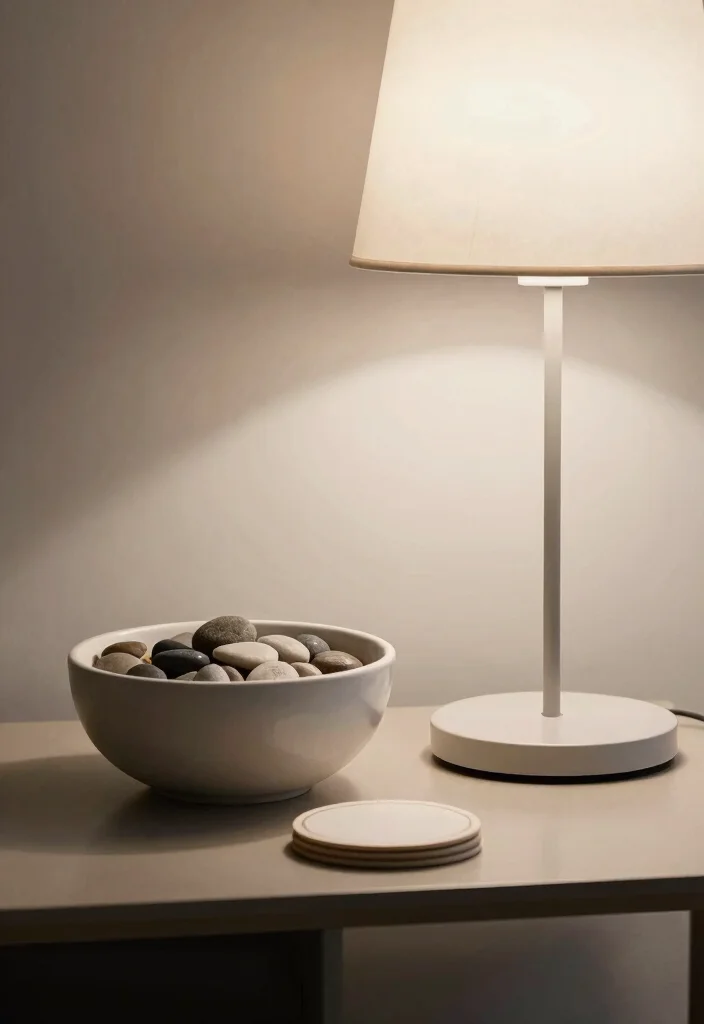 14 Lamp Table Decor Ideas That Don't Crowd the Surface - 5. Functional Accent Pieces 1