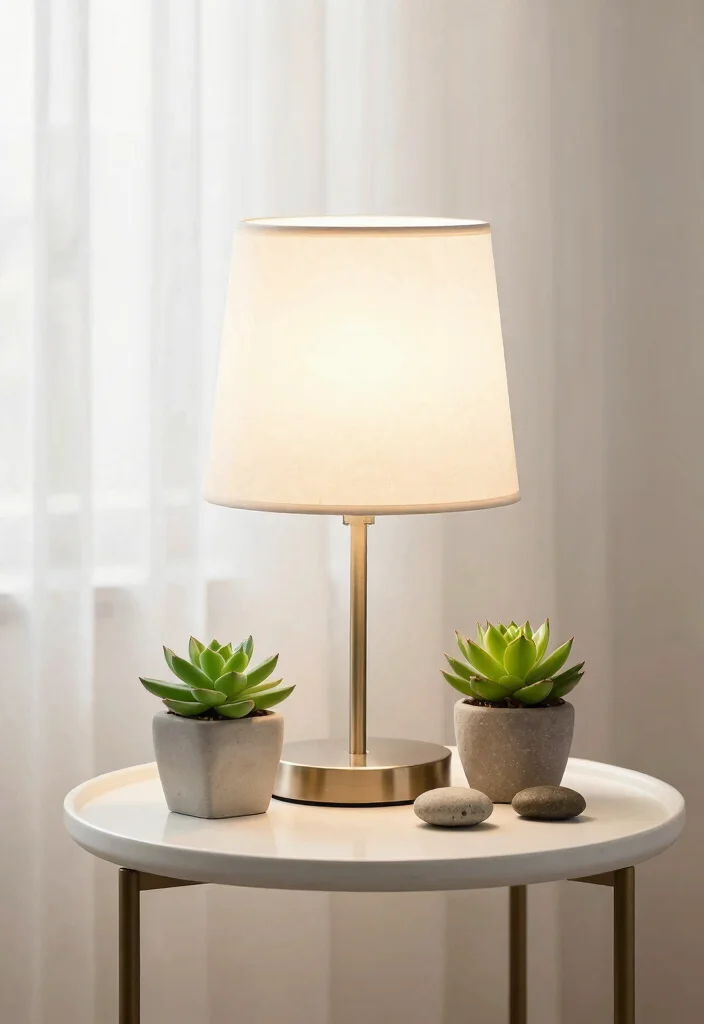 14 Lamp Table Decor Ideas That Don't Crowd the Surface - 6. Nature-Inspired Touches 1