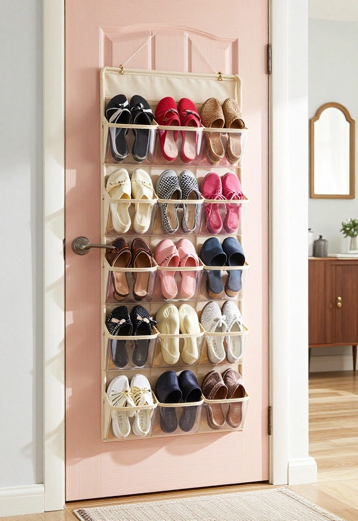 14 Shoe Shelf Ideas That Fit in Narrow Closets and Entryways - 1. Over-the-Door Shoe Rack 1